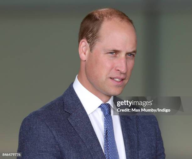 Prince William, Duke of Cambridge visits McLaren Automotive at the McLaren Technology Centre on September 12, 2017 in Woking, England.