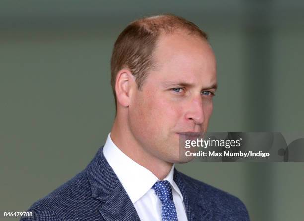 Prince William, Duke of Cambridge visits McLaren Automotive at the McLaren Technology Centre on September 12, 2017 in Woking, England.