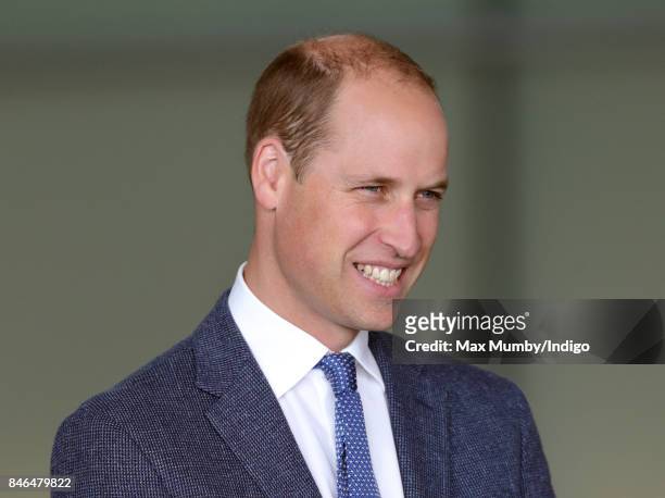Prince William, Duke of Cambridge visits McLaren Automotive at the McLaren Technology Centre on September 12, 2017 in Woking, England.