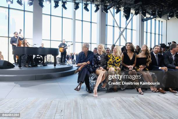 Mario Testino, Nicole Kidman, Naomi Watts, Catherine Zeta-Jones and Carys Zeta Douglas attend the Michael Kors Collection Spring 2018 Runway Show at...