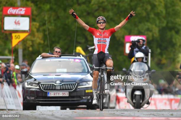 58th Grand Prix de Wallonie Arrival / Tim WELLENS Celebration / Chaudfontaine - Citadelle de Namur 216m / GP Wallonie /