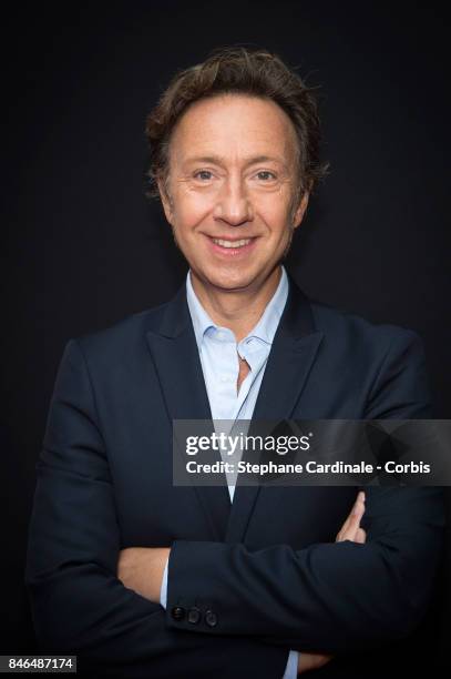 Journalist Stephane Bern attends the RTL-RTL2-Fun Radio Press Conference to Announce Their TV Schedule for 2017/2018, at Cinema Elysee Biarritz on...