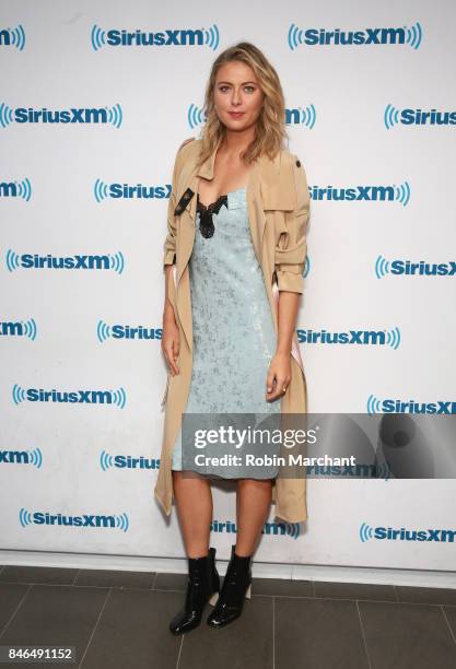 Maria Sharapova visits at SiriusXM Studios on September 13, 2017 in New York City.