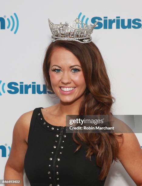 Cara Mund visits at SiriusXM Studios on September 13, 2017 in New York City.