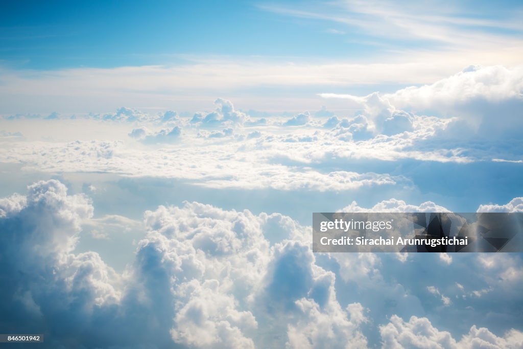 Heavenly scenery of clouds in the sky