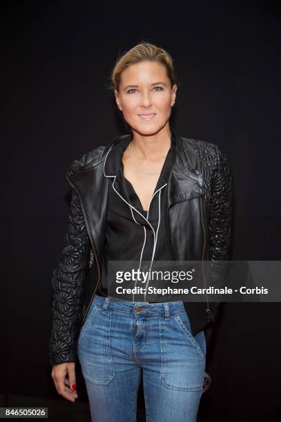 Journalist Stephanie Renouvin attends the RTL-RTL2-Fun Radio Press Conference to Announce Their TV Schedule for 2017/2018, at Cinema Elysee Biarritz...