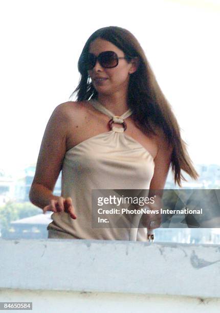 Former model Erica Baxter, wife of embattled businessman James Packer is seen Catalina restaurant at the Rose Bay Wharf on February 4, 2009 in...