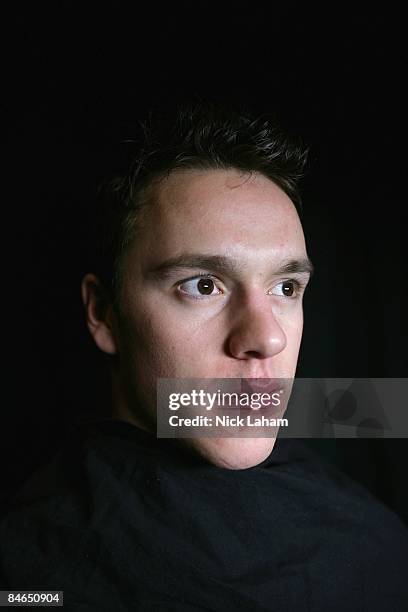 Jonathan Toews poses for a portrait during the 2009 NHL Live Western/Eastern Conference All-Stars Media Availability at the Queen Elizabeth Fairmont...