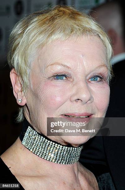 Dame Judi Dench arrives at the The London Critics' Circle Film Awards 2009, at the Grosvenor House Hotel on February 4, 2009 in London, England.