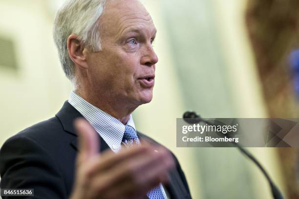 Senator Ron Johnson, a Republican from Wisconsin, speaks during a news conference to reform health care on Capitol Hill in Washington, D.C., U.S., on...