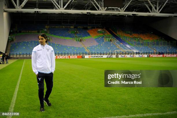 Lazio head coach Simone Inzagh during the SS Lazio Pitch Walk Around on September 13, 2017 in Arnhem, Netherlands.