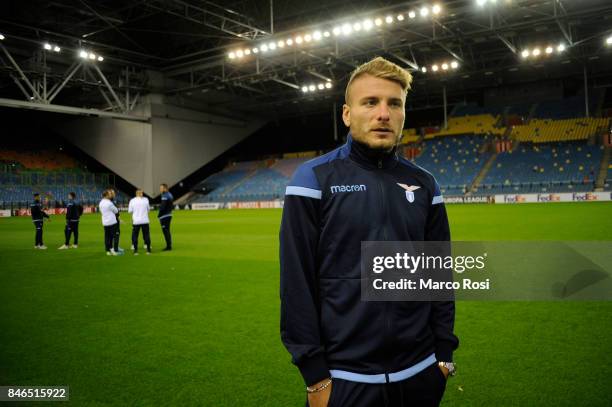 Ciro Immobile during the SS Lazio Pitch Walk Around on September 13, 2017 in Arnhem, Netherlands.