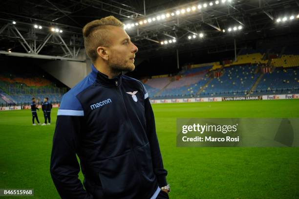 Ciro Immobile during the SS Lazio Pitch Walk Around on September 13, 2017 in Arnhem, Netherlands.