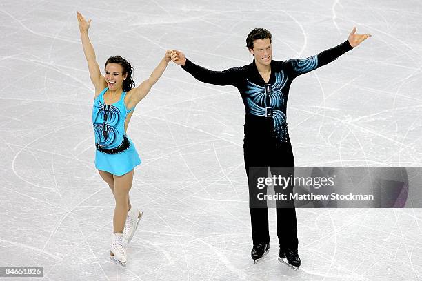 Meagan Duhamel and Craig Buntin skate in the Pairs Short Program during the ISU Four Continents Figure Skating Championships at Pacific Coliseum...