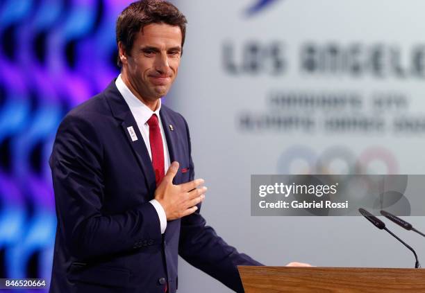 Paris 2024 Bid Co-Chair and 3-time Olympic Champion Tony Estanguet during the 131th IOC Session - 2024 & 2028 Olympics Hosts Announcement at Lima...