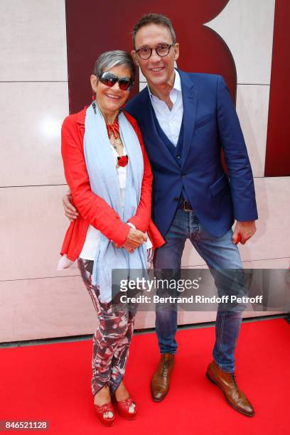 Isabelle Morini-Bosc and Julien Courbet attend the RTL - RTL2 - Fun Radio Press Conference to announce their TV Schedule for 2017/2018 at Elysee...
