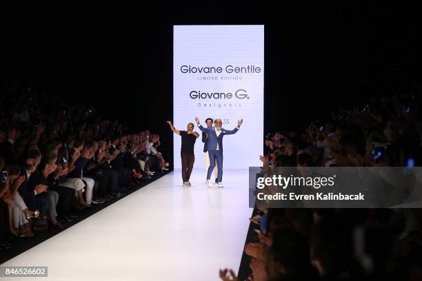 Fashion designer Giovane Gentile walks the runway at the Giovane Gentile show during Mercedes-Benz Istanbul Fashion Week September 2017 at Zorlu...