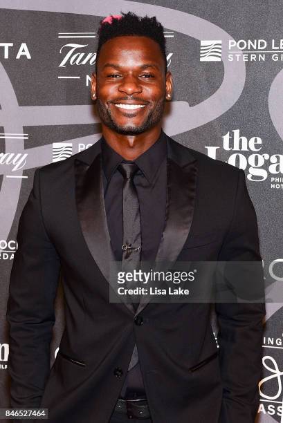 Professional Soccer players Maurice Edu attends the Erving Golf Classic Black Tie Ball sponsored by Delta Airlines & Pond LeHocky Law, with cocktails...
