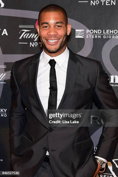 Professional Soccer player Oguchi Onyewu attends the Erving Golf Classic Black Tie Ball sponsored by Delta Airlines & Pond LeHocky Law, with...