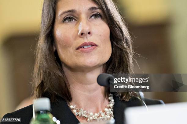 Deborah Hersman, president and chief executive officer of the National Safety Council, speaks during a Senate Commerce, Science, and Transportation...