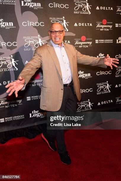 Hall of Fame Player Reggie Jackson attends the Erving Golf Classic Black Tie Ball sponsored by Delta Airlines & Pond LeHocky Law, with cocktails...