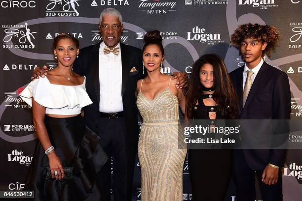Jazmin, Julius, Dorys, Julieta and Justin Erving attend the Erving Golf Classic Black Tie Ball sponsored by Delta Airlines & Pond LeHocky Law, with...