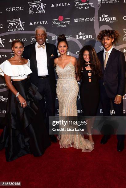 Jazmin, Julius, Dorys, Julieta and Justin Erving attend the Erving Golf Classic Black Tie Ball sponsored by Delta Airlines & Pond LeHocky Law, with...