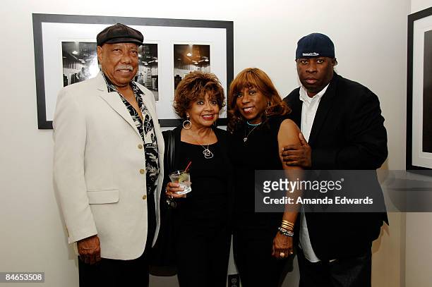 Sidney Miller Jr., Frances Davis, Cheryl Davis and Vince Wilburn attend "The Genius of Miles Davis" exhibition opening reception at Zune L.A. On...