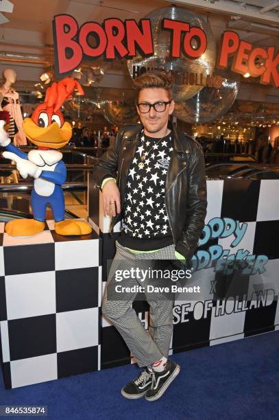 Henry Holland attends the launch of the House of Holland x Woody Woodpecker London Fashion Week pop up at Fenwick Of Bond Street on September 13,...