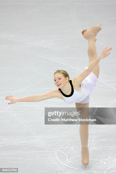 Rachael Flatt of the United States skates in the Short Program during the ISU Four Continents Figure Skating Championships at Pacific Coliseum on...