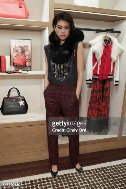 Actress Hikari Mori attends the Coach In-Store Event with Selena Gomez at Coach Boutique on September 13, 2017 in New York City.