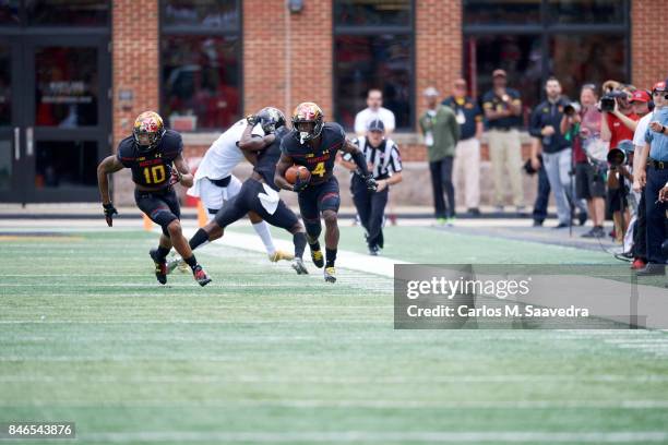 Maryland Darnell Savage Jr. In action vs Towson at Maryland Stadium. College Park, MD 9/9/2017 CREDIT: Carlos M. Saavedra