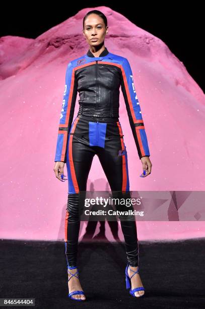 Model walks the runway at the Fenty Puma by Rihanna Spring Summer 2018 fashion show during New York Fashion Week on September 10, 2017 in New York,...