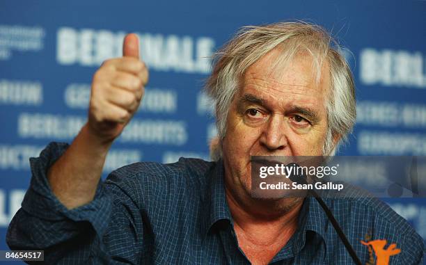 Writer Henning Mankell attends the press conference for the International Jury as part of the 59th Berlin Film Festival at the Grand Hyatt Hotel on...