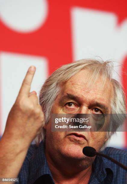 Writer Henning Mankell attends the press conference for the International Jury as part of the 59th Berlin Film Festival at the Grand Hyatt Hotel on...