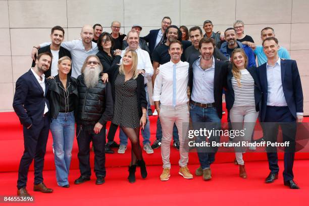 Stephanie Renouvin, Francis Zegut, Justine Salmon, Gregory Ascher, Eric Jean-Jean and team of RTL2 attend the RTL - RTL2 - Fun Radio Press Conference...