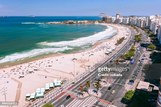 copacabana beach - fort copacabana stock pictures, royalty-free photos & images