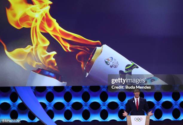 Paris 2024 Bid Co-Chair and 3-time Olympic Champion Tony Estanguet during the 131th IOC Session - 2024 & 2028 Olympics Hosts Announcement at Lima...