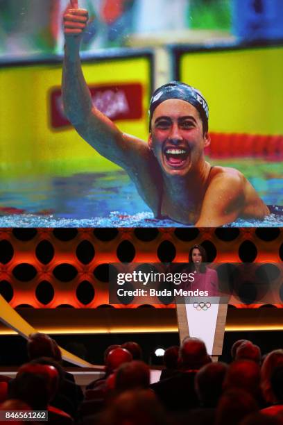 Vice-Chairwoman and Director of Athlete Relations of Los Angeles 2028 Janet Evans during the 131th IOC Session - 2024 & 2028 Olympics Hosts...