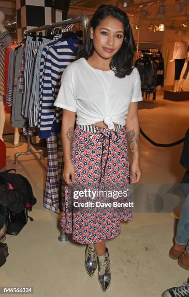 Vanessa White attends the launch of the House of Holland x Woody Woodpecker London Fashion Week pop up at Fenwick Of Bond Street on September 13,...