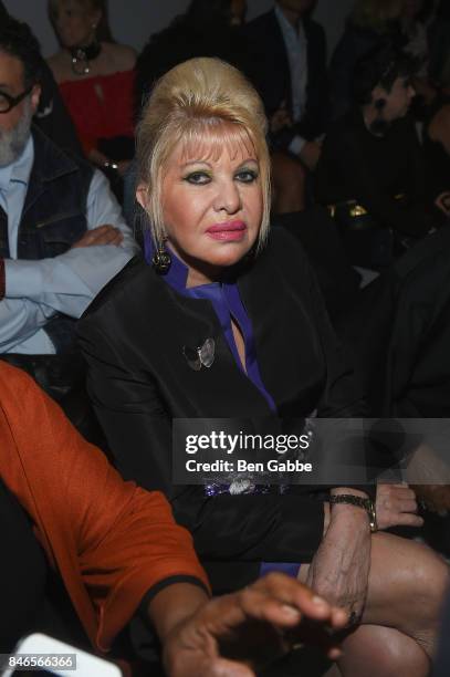 Ivana Trump attends the Zang Toi fashion show during New York Fashion Week: The Shows at Gallery 3, Skylight Clarkson Sq on September 13, 2017 in New...