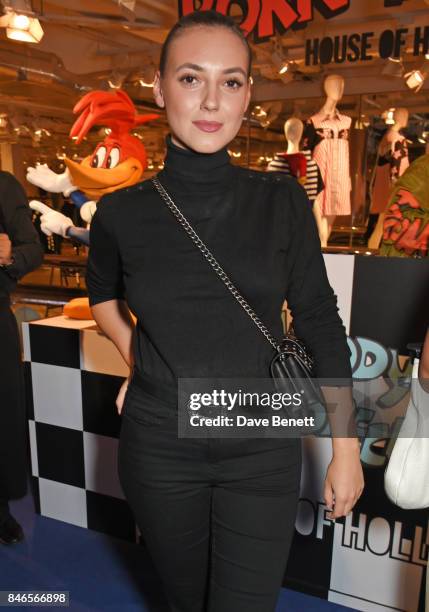 Andreea Cristea attends the launch of the House of Holland x Woody Woodpecker London Fashion Week pop up at Fenwick Of Bond Street on September 13,...