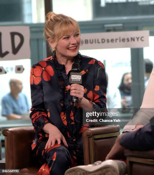 Kirsten Dunst attends Build series to discuss "Woodshock" at Build Studio on September 13, 2017 in New York City.