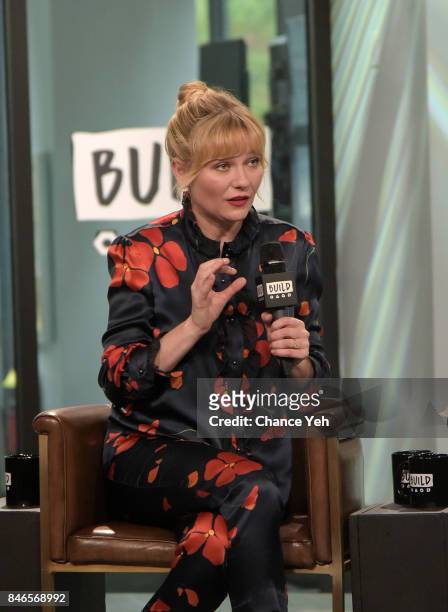 Kirsten Dunst attends Build series to discuss "Woodshock" at Build Studio on September 13, 2017 in New York City.