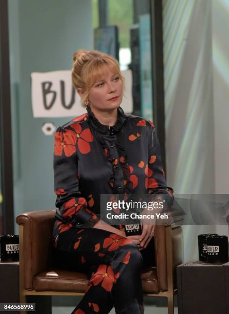 Kirsten Dunst attends Build series to discuss "Woodshock" at Build Studio on September 13, 2017 in New York City.