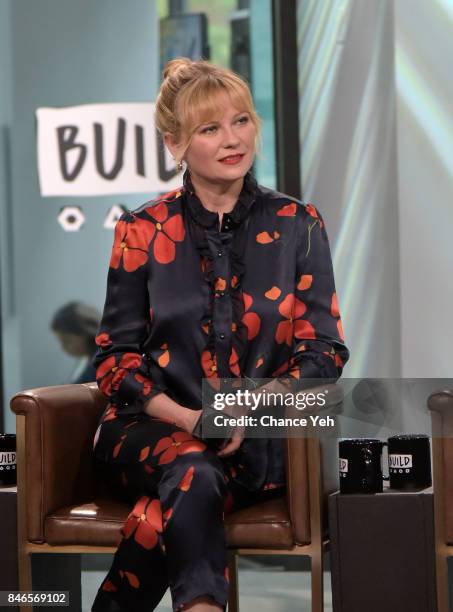 Kirsten Dunst attends Build series to discuss "Woodshock" at Build Studio on September 13, 2017 in New York City.