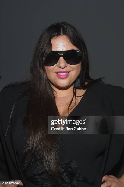 Influencer Roxy Earle attends the Zang Toi fashion show during New York Fashion Week: The Shows at Gallery 3, Skylight Clarkson Sq on September 13,...