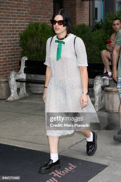 Actress and singer SoKo is seen on September 13, 2017 in New York City.