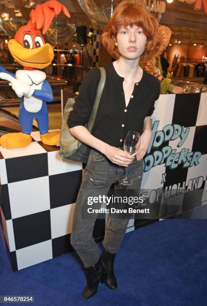 Edwina Preston attends the launch of the House of Holland x Woody Woodpecker London Fashion Week pop up at Fenwick Of Bond Street on September 13,...