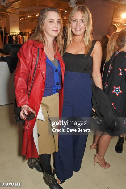 Daisy de Villeneuve and Marissa Montgomery attend the launch of the House of Holland x Woody Woodpecker London Fashion Week pop up at Fenwick Of Bond...